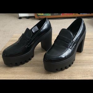 Asos black platform heels